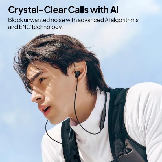 OnePlus Wireless Z3-Neckband with 12.4mm Drivers ONWAY`S Brand, 3D Spatial Audio,10 mins Charge for 27 hrs Playback, AI Call Noise Cancellation, (TWS..3GB))