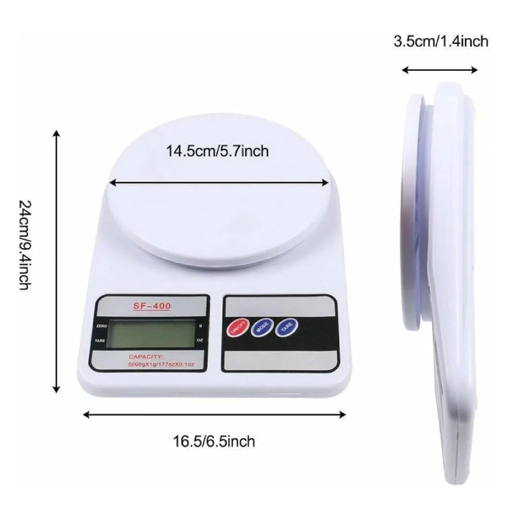 YASA Digital Kitchen Weighing Scale 10 kg, Electronic Weight Machine with LCD Display for Baking, Cooking, Food & Diet, SF-400/A121. 6Months Warranty (Colour May Vary)