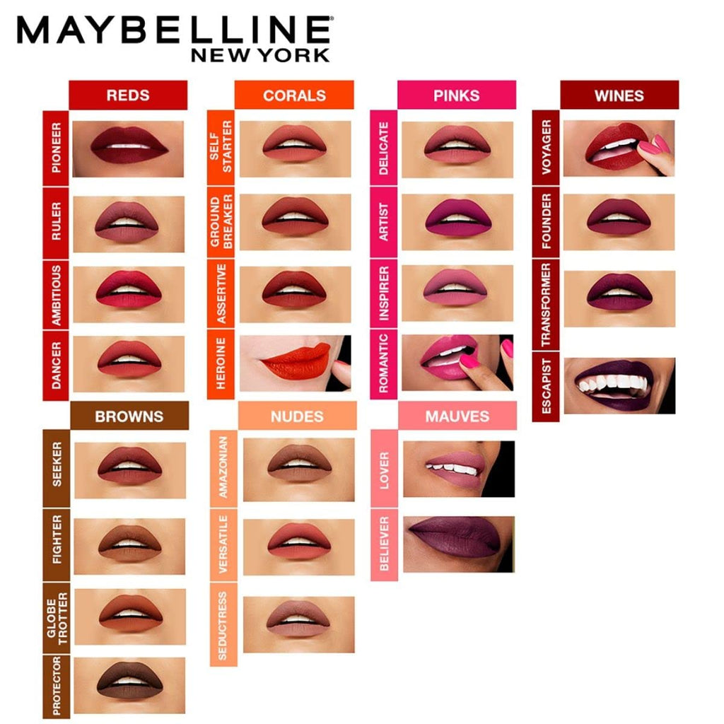Maybelline New York SuperStay Matte Ink Liquid Lipstick - 70 Amazonian, Highly pigmented, Transfer Proof & Fade Proof. Maybelline New York SuperStay Matte Ink Liquid Lipstick Lasts Up To 16 Hour | 5ml