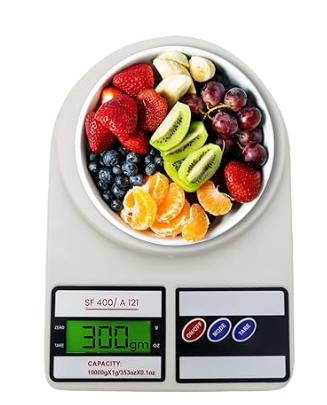 YASA Digital Kitchen Weighing Scale 10 kg, Electronic Weight Machine with LCD Display for Baking, Cooking, Food & Diet, SF-400/A121. 6Months Warranty (Colour May Vary)